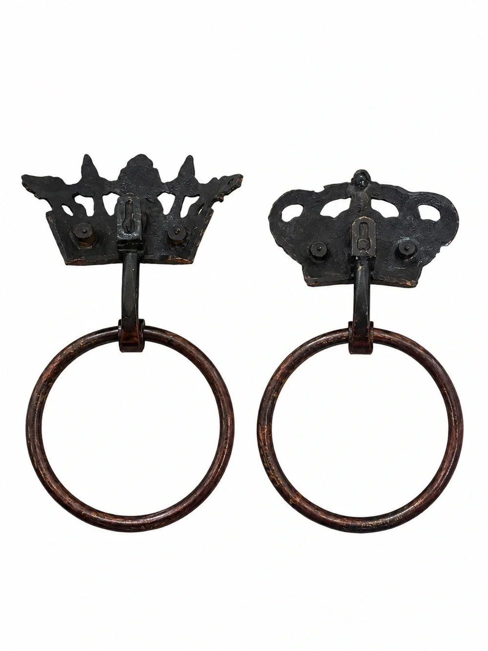 Vintage crown Wall Rings Set King Queen Mudroom Decor
